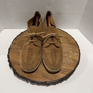 Crown Vintage Casual Bootie Espadrille Wedge Lace Up Suede Women 10